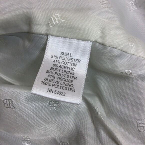 Banana Republic Womens Collarless Open Tweed Blazer Jacket Brown w/ Red Trim 4 - Picture 11 of 12